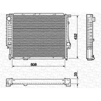 Radiateur, refroidissement du moteur MAGNETI MARELLI 350213422000