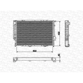 Radiateur, refroidissement du moteur MAGNETI MARELLI 350213423000