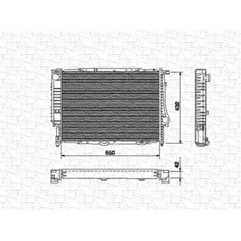 Radiateur, refroidissement du moteur MAGNETI MARELLI 350213424000