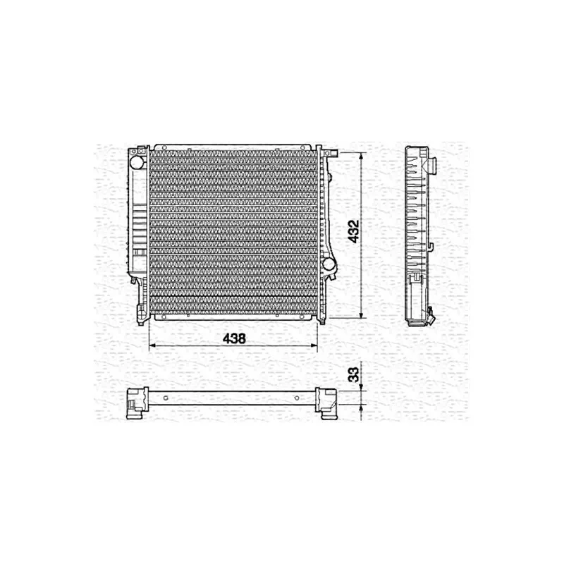 Radiateur, refroidissement du moteur MAGNETI MARELLI 350213426000