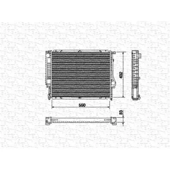 Radiateur, refroidissement du moteur MAGNETI MARELLI 350213431000