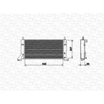 Radiateur, refroidissement du moteur MAGNETI MARELLI 350213465000