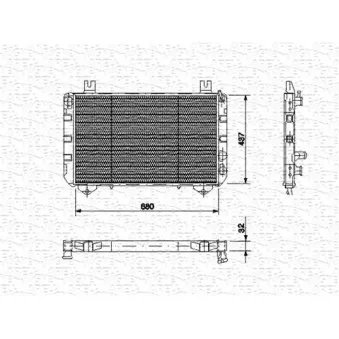 Radiateur, refroidissement du moteur MAGNETI MARELLI 350213473000