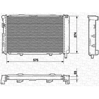 Radiateur, refroidissement du moteur MAGNETI MARELLI 350213539000