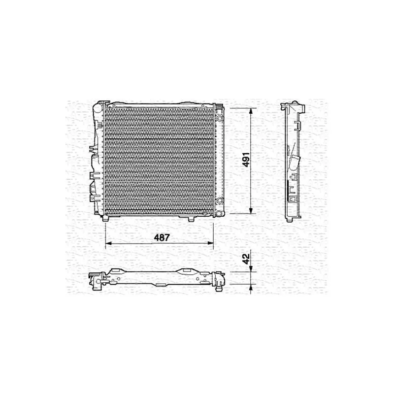 Radiateur, refroidissement du moteur MAGNETI MARELLI 350213540000
