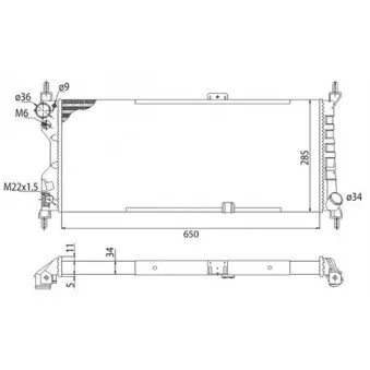 Radiateur, refroidissement du moteur MAGNETI MARELLI 350213588003