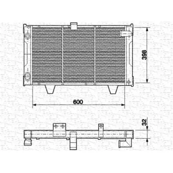 Radiateur, refroidissement du moteur MAGNETI MARELLI 350213598000