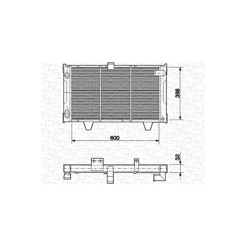 Radiateur, refroidissement du moteur MAGNETI MARELLI 350213598000
