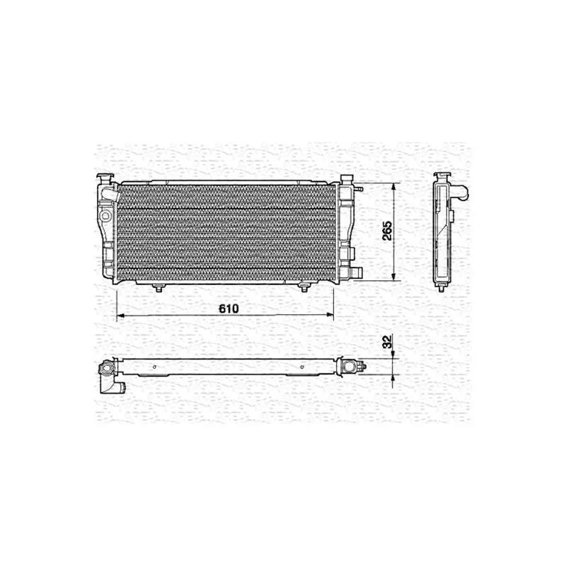 Radiateur, refroidissement du moteur MAGNETI MARELLI 350213604000