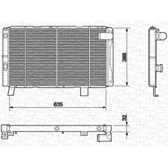 Radiateur, refroidissement du moteur MAGNETI MARELLI