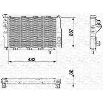 Radiateur, refroidissement du moteur MAGNETI MARELLI 350213608000