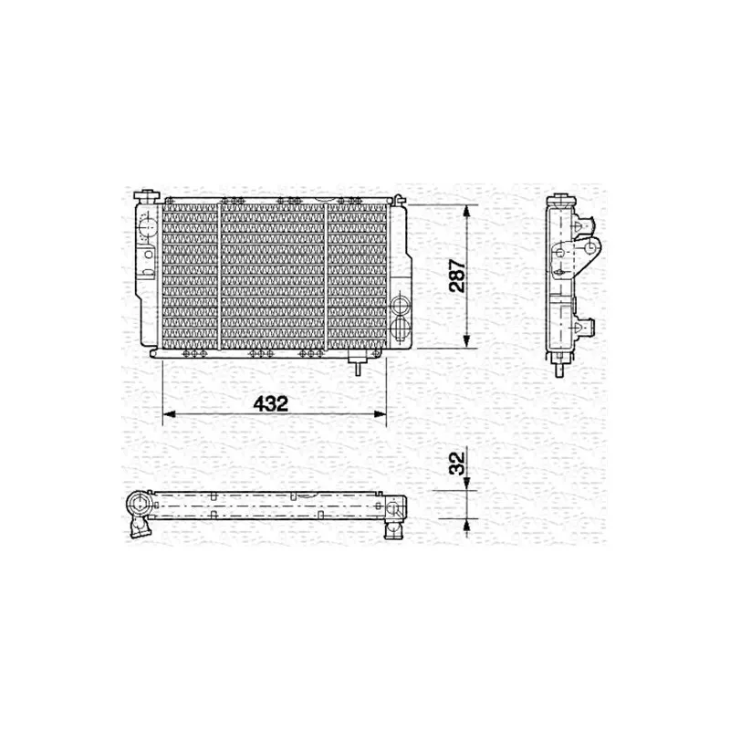 Radiateur, refroidissement du moteur MAGNETI MARELLI 350213608000