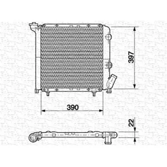 Radiateur, refroidissement du moteur MAGNETI MARELLI 350213615000