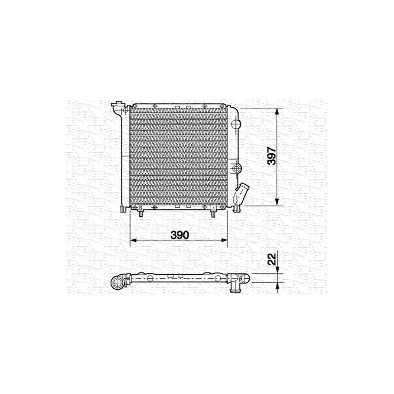 Radiateur, refroidissement du moteur MAGNETI MARELLI 350213615000