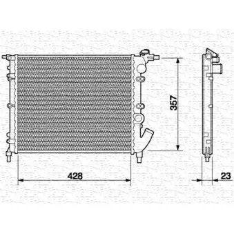 Radiateur, refroidissement du moteur MAGNETI MARELLI 350213621000