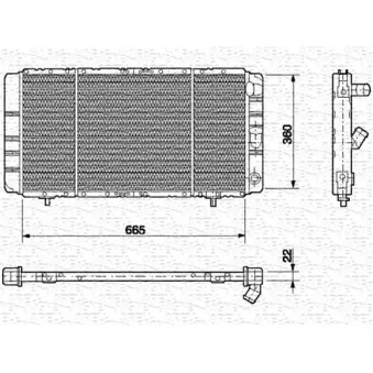 Radiateur, refroidissement du moteur MAGNETI MARELLI 350213624000