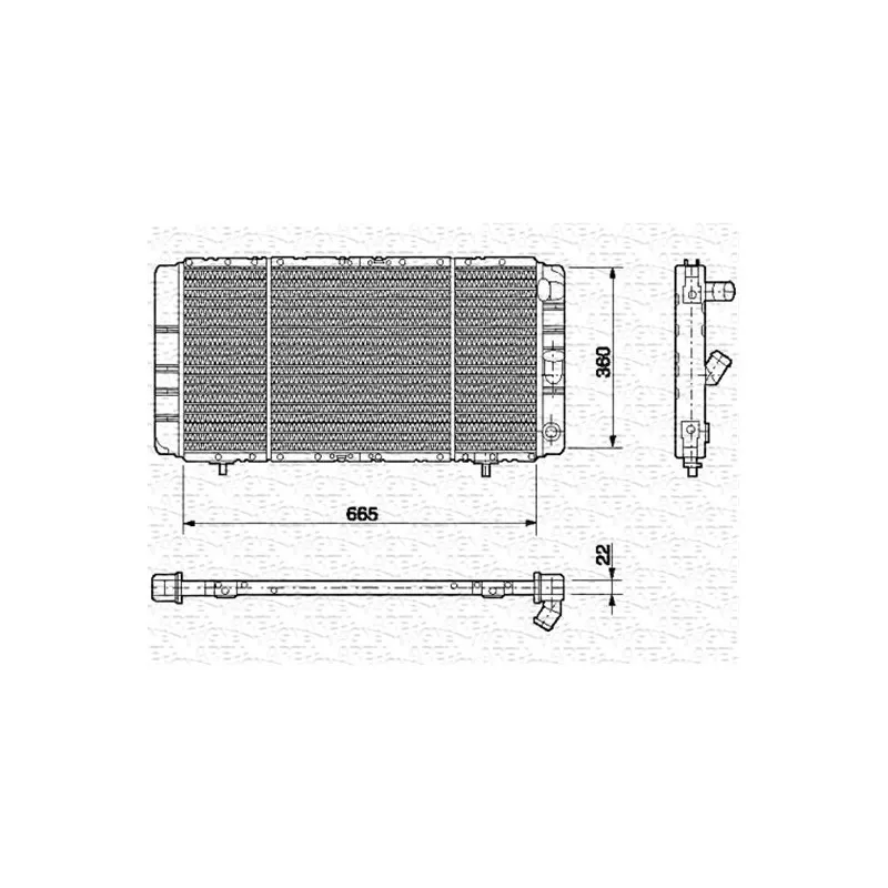 Radiateur, refroidissement du moteur MAGNETI MARELLI 350213624000