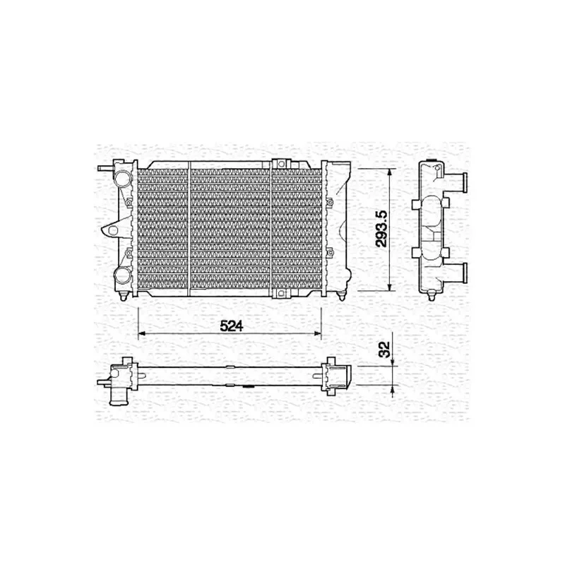 Radiateur, refroidissement du moteur MAGNETI MARELLI 350213651000