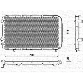 Radiateur, refroidissement du moteur MAGNETI MARELLI 350213706000