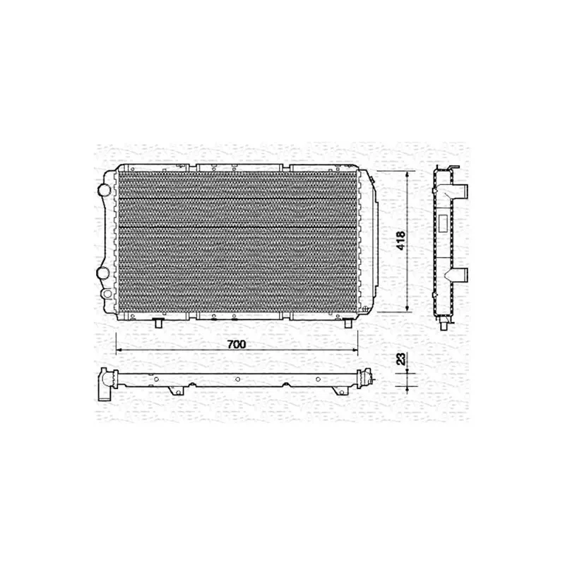 Radiateur, refroidissement du moteur MAGNETI MARELLI 350213706000