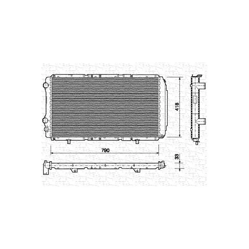 Radiateur, refroidissement du moteur MAGNETI MARELLI 350213707000