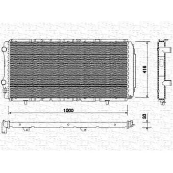 Radiateur, refroidissement du moteur MAGNETI MARELLI 350213708000