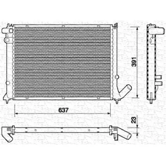 Radiateur, refroidissement du moteur MAGNETI MARELLI 350213717000