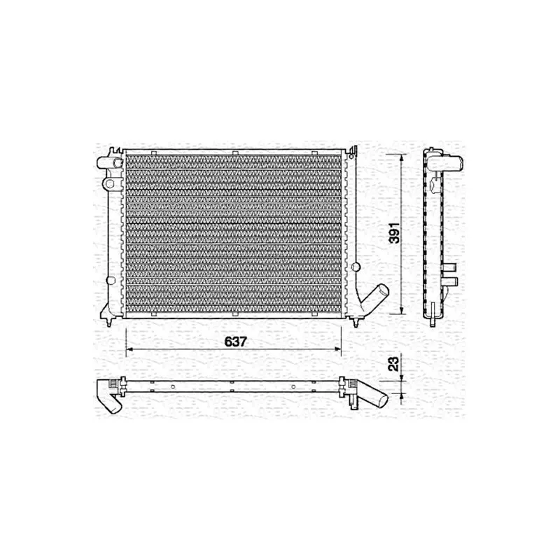Radiateur, refroidissement du moteur MAGNETI MARELLI 350213717000