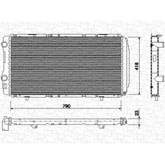 Radiateur, refroidissement du moteur MAGNETI MARELLI 350213731000