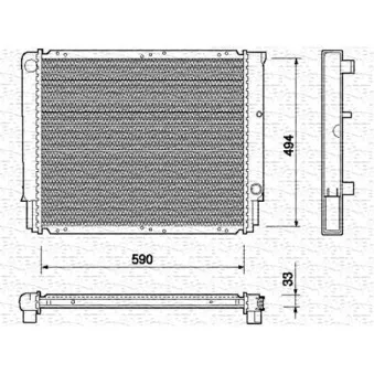 Radiateur, refroidissement du moteur MAGNETI MARELLI 350213733000
