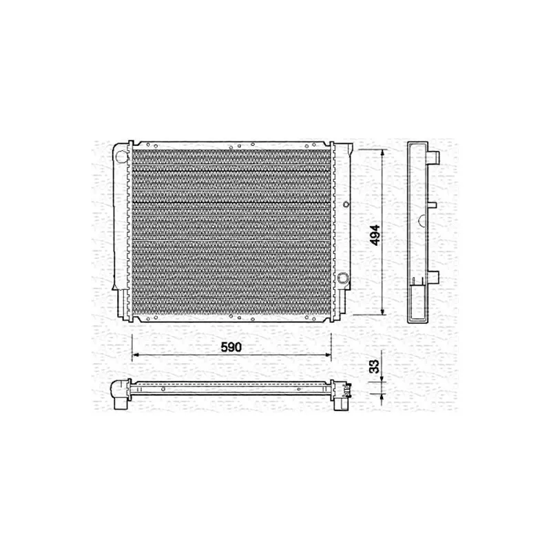Radiateur, refroidissement du moteur MAGNETI MARELLI 350213733000