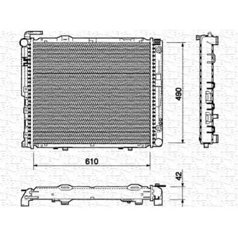 Radiateur, refroidissement du moteur MAGNETI MARELLI 350213747000