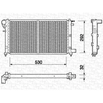 Radiateur, refroidissement du moteur MAGNETI MARELLI 350213756000