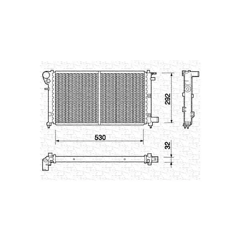 Radiateur, refroidissement du moteur MAGNETI MARELLI 350213756000