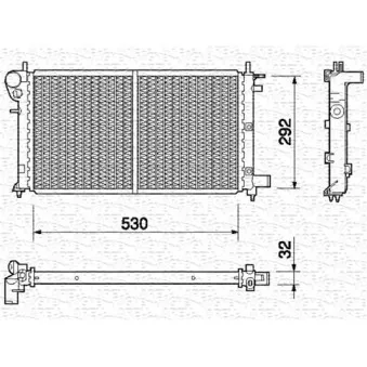 Radiateur, refroidissement du moteur MAGNETI MARELLI 350213757000