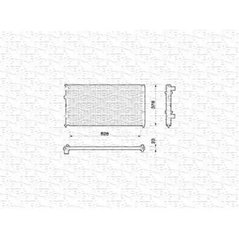 Radiateur, refroidissement du moteur MAGNETI MARELLI 350213779000