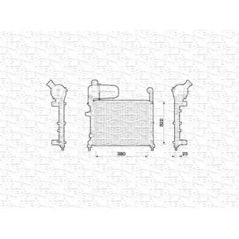 Radiateur, refroidissement du moteur MAGNETI MARELLI 350213787000