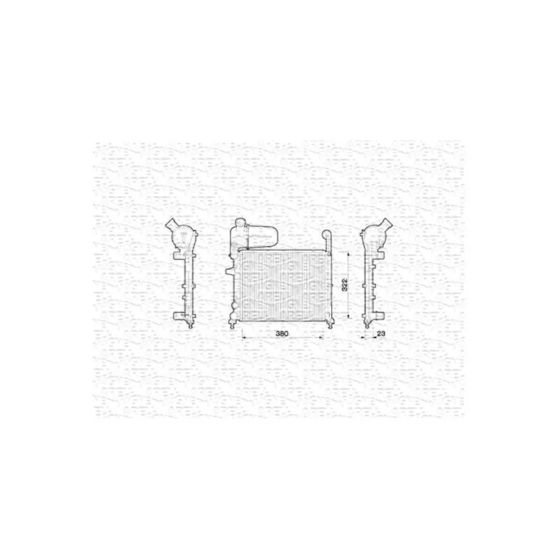 Radiateur, refroidissement du moteur MAGNETI MARELLI 350213787000