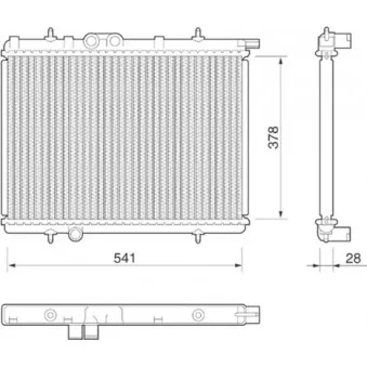 Radiateur, refroidissement du moteur MAGNETI MARELLI 350213797000