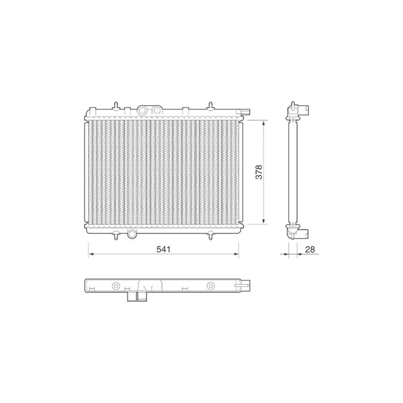 Radiateur, refroidissement du moteur MAGNETI MARELLI 350213797000