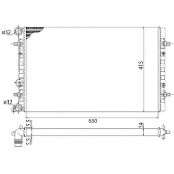 Radiateur, refroidissement du moteur MAGNETI MARELLI 350213803003