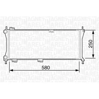 Radiateur, refroidissement du moteur MAGNETI MARELLI 350213814000