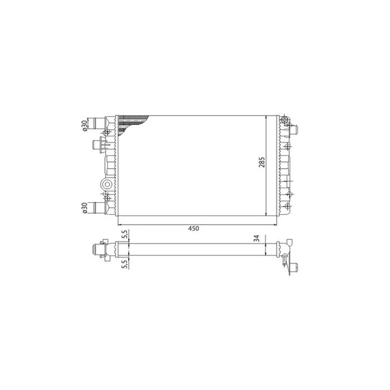 Radiateur, refroidissement du moteur MAGNETI MARELLI 350213815003