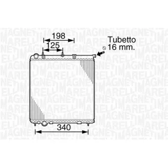 Radiateur, refroidissement du moteur MAGNETI MARELLI 350213821000