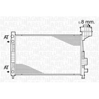 Radiateur, refroidissement du moteur MAGNETI MARELLI 350213822000