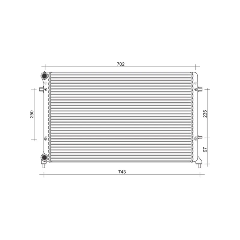 Radiateur, refroidissement du moteur MAGNETI MARELLI 350213853000