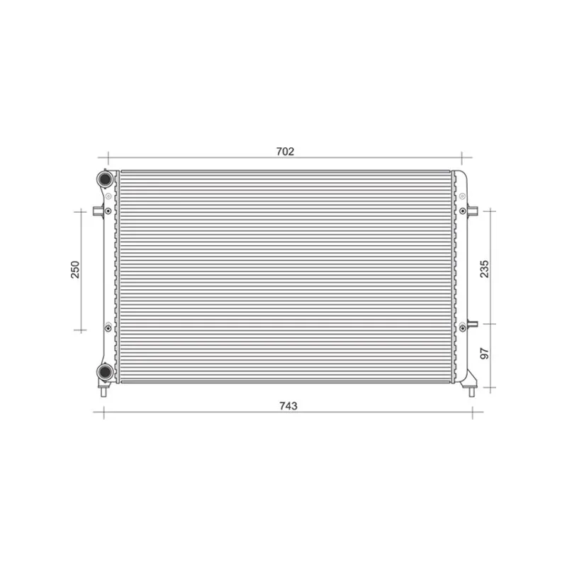 Radiateur, refroidissement du moteur MAGNETI MARELLI 350213854000