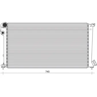 Radiateur, refroidissement du moteur MAGNETI MARELLI 350213864000