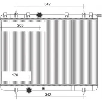 Radiateur, refroidissement du moteur MAGNETI MARELLI 350213873000