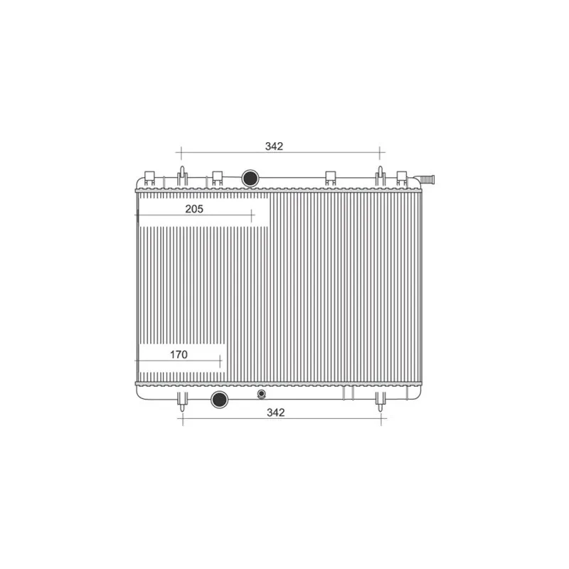 Radiateur, refroidissement du moteur MAGNETI MARELLI 350213873000